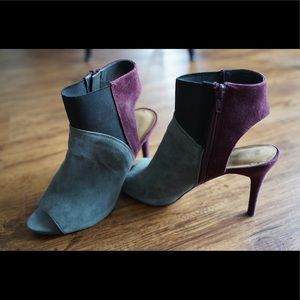 Nine West Taupe Suede Heels